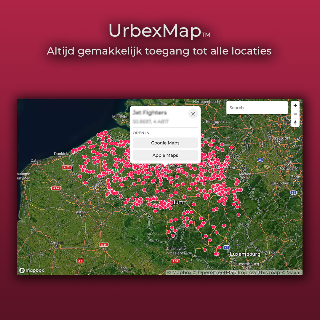 map pakket België Luik - Makkelijk Urbex